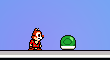 Chip standing beside a koopa that's hiding in its shell